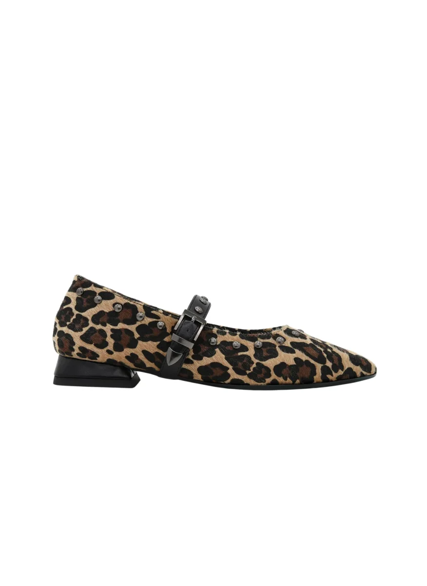 MERCEDITA TAUPE DE LEOPARDO CON TACHAS - Imagen 4