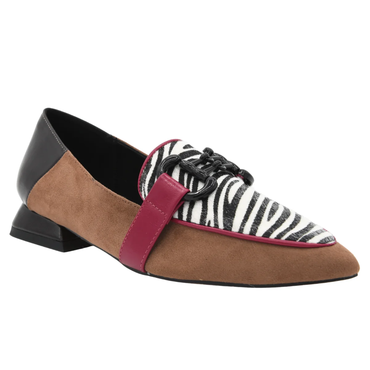MOCASÍN BEIGE Y ANIMAL PRINT CON CADENA - Imagen 4
