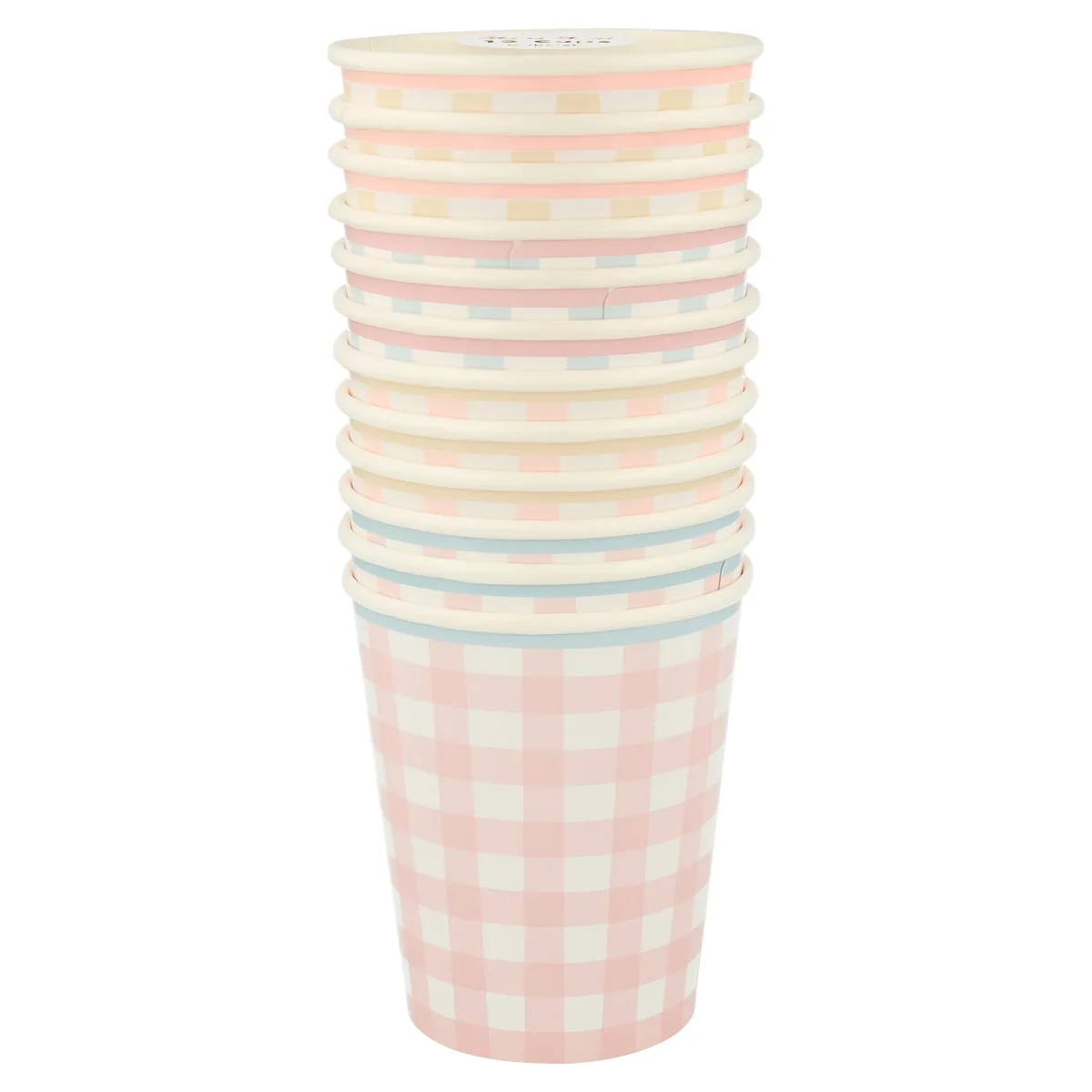 Vasos Cuadros Vichy Pastel - Imagen 6