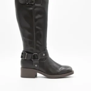 BOTA ALTA NEGRA BIKER CON HEBILLAS DE NYREX