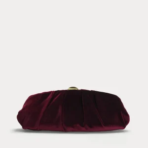 CLUTCH BURDEOS TERCIOPELO FRUNCIDO FIESTA