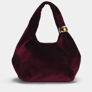 BOLSO FIESTA BURDEOS TERCIOPELO HOMBRO CADENA