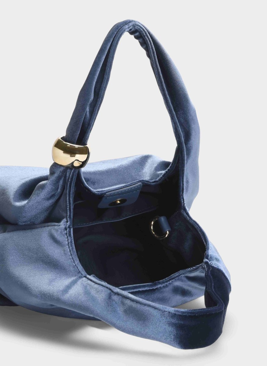 BOLSO FIESTA GRIS TERCIOPELO HOMBRO CADENA - Imagen 6