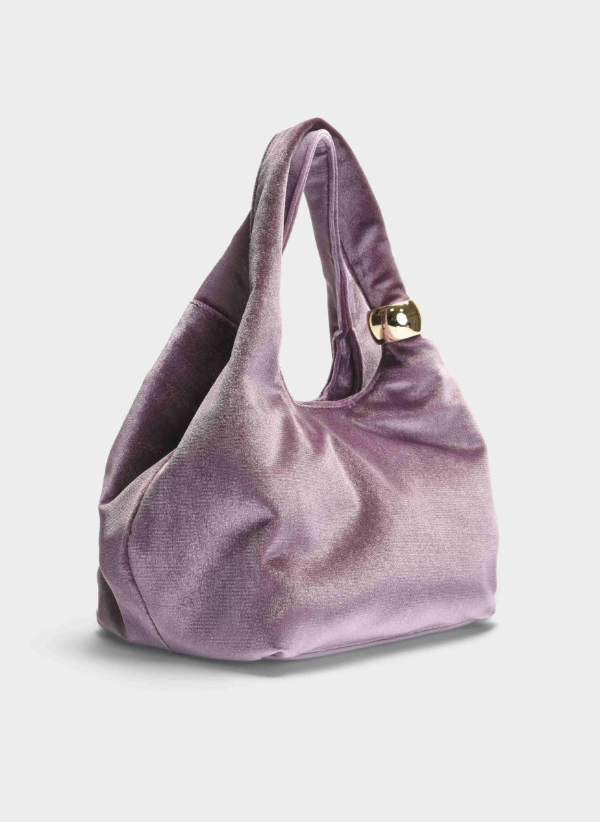 BOLSO FIESTA MALVA TERCIOPELO HOMBRO CADENA - Imagen 5