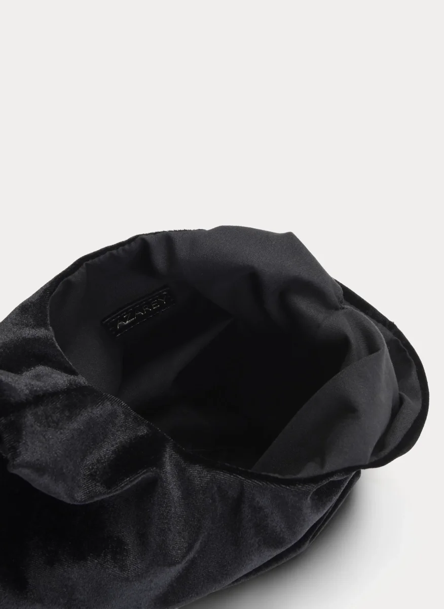 BOLSO DE MANO NEGRO TERCIOPELO CON NUDO - Imagen 5