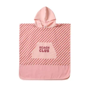 Poncho de Playa Stripes Bloom & Blush