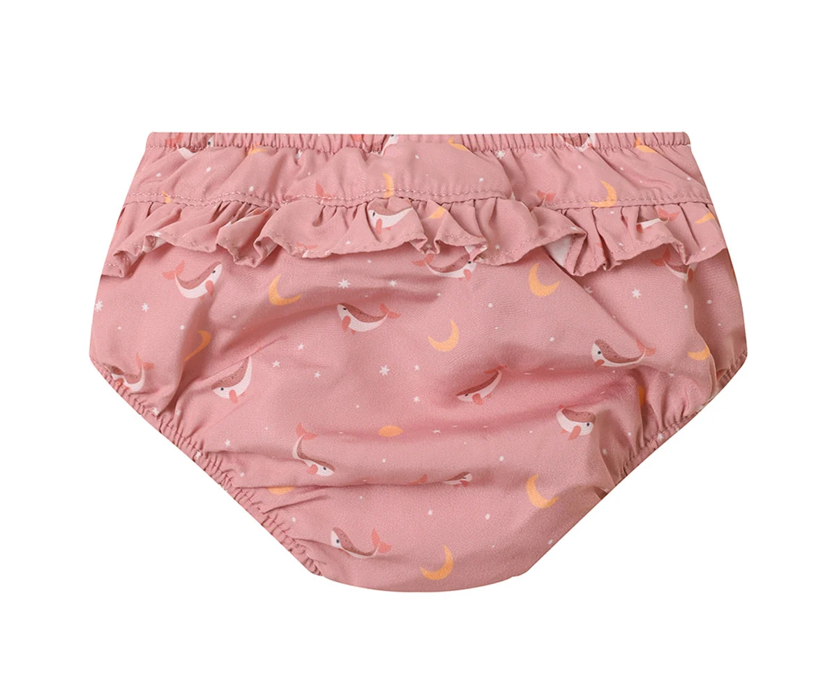 Bañador Pañal Volantes Whale Pink - Imagen 3