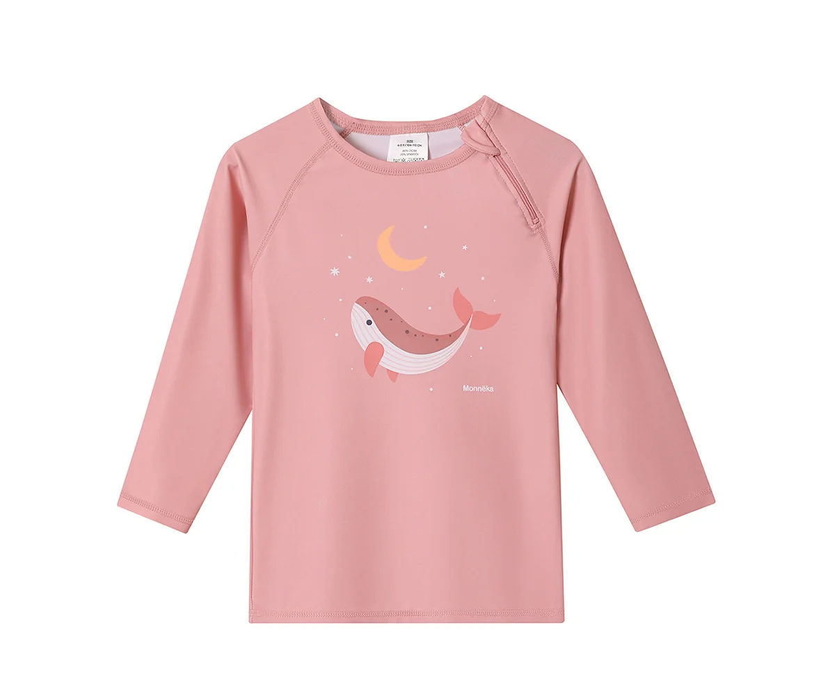 Camiseta Protección Solar Manga Larga Whale Pink - Imagen 2