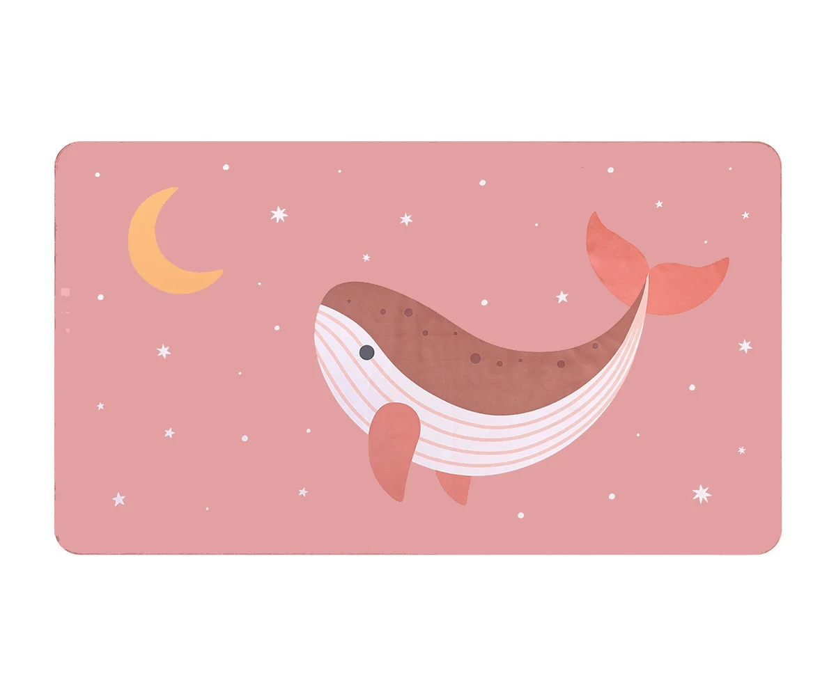 Toalla Playa Microfibra Whale Pink