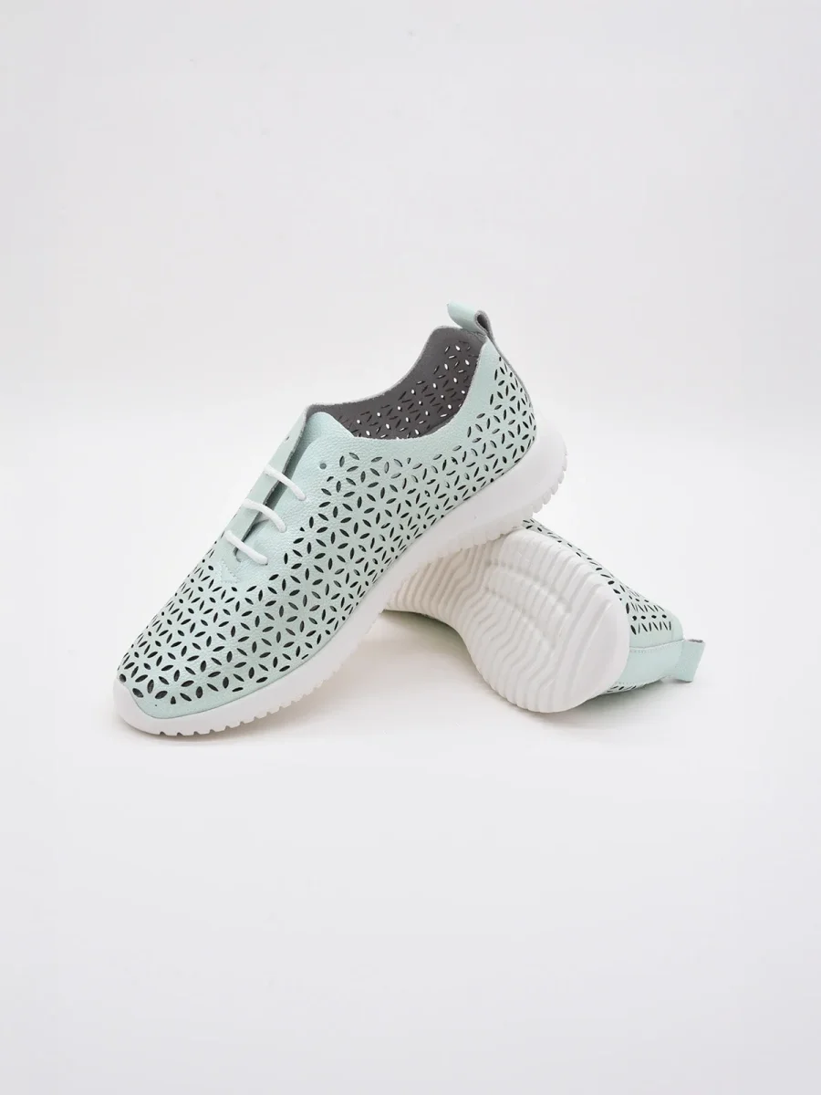 Zapatillas de cuero turquesa - Imagen 6