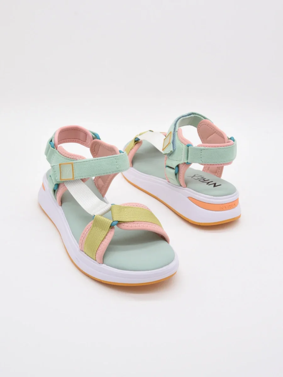Sandalias verdes y rosas - Imagen 7