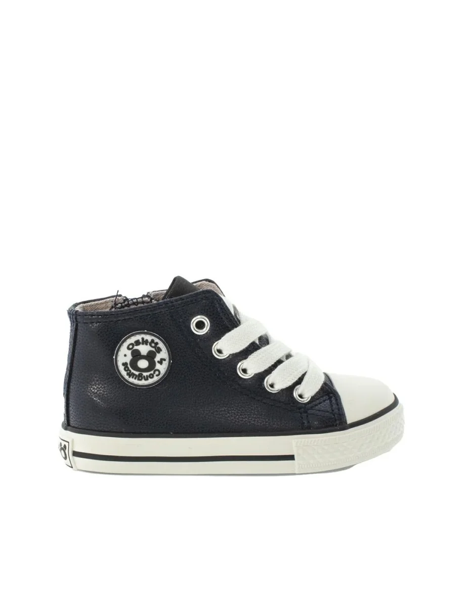 Zapatillas altas negras con cremallera - Imagen 3