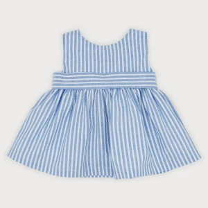 Vestido Rayas Azul Claro