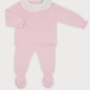 Conjunto 2 piezas Punto Polaina Rosa
