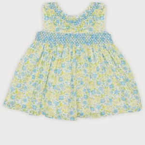 Vestido Punto Smock Amarillo