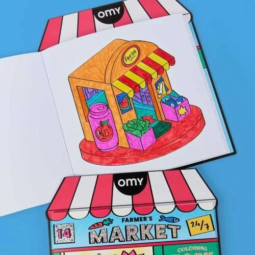 Libro para Colorear con Pegatinas Farmer Market - Imagen 4