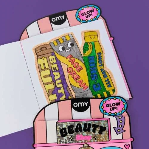 Libro para Colorear con Pegatinas Beauty Shop - Imagen 5
