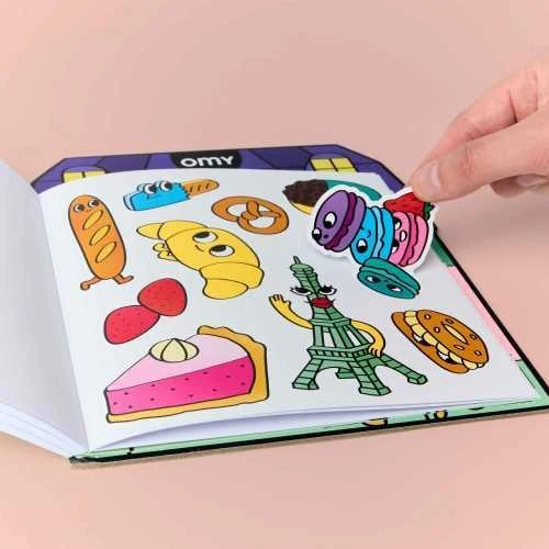 Libro para Colorear con Pegatinas Paris - Imagen 3