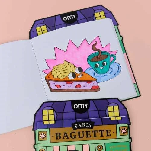 Libro para Colorear con Pegatinas Paris - Imagen 4