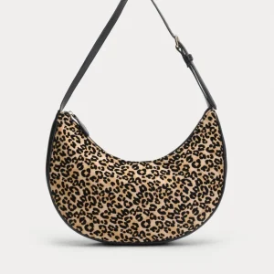 BOLSO DE HOMBRO LEOPARDO BEIGE Y NEGRO