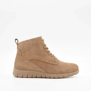 BOTÍN PIEL SERRAJE MOCHA CON CORDONES DE NYREX