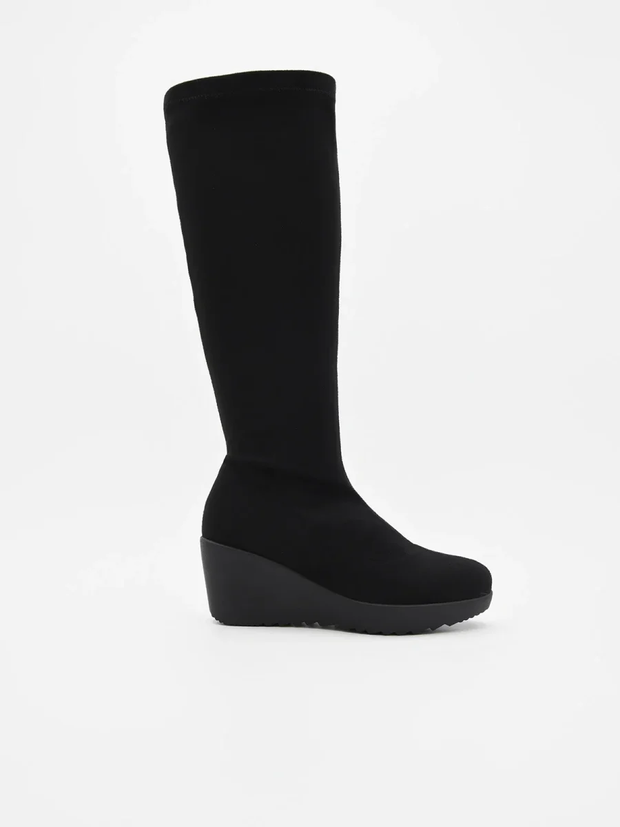 BOTA ALTA NEGRA CON CUÑA DE NYREX