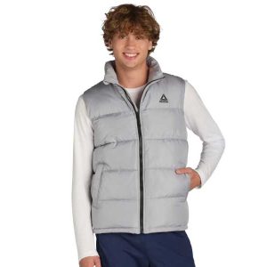 Chaleco Reebok Acolchado Gris Hombre / Talla Medium