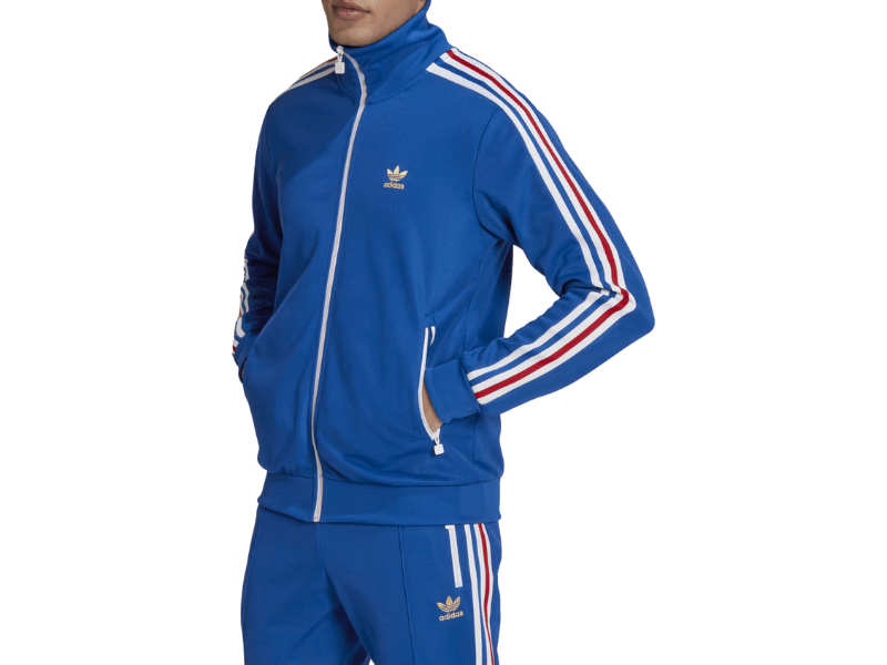 Chaqueta Beckenbauer Adidas Azul Hombre/ Talla Small - Imagen 4