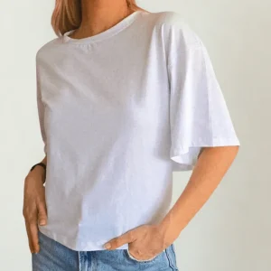 Polera Italiana con lazo en la espalda, color blanco