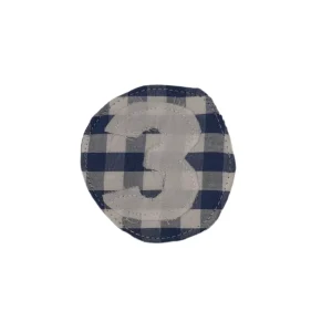 Número corona (Nº3) Vichy Azul