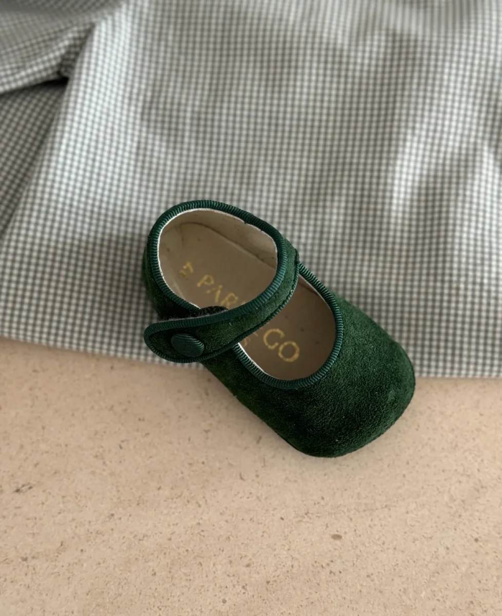 Badana de Serraje Clara - Verde Botella