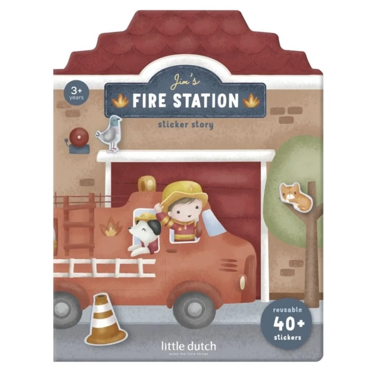 Libro Pegatinas crea tu Historia Bomberos