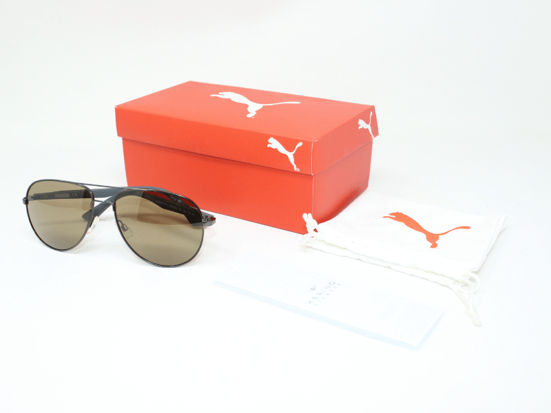 Gafas Puma PU0007S Aviador Rutenium Gray Bronze - Imagen 7