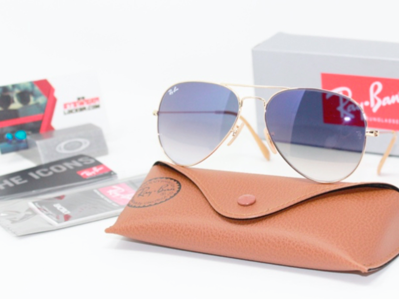 Ray Ban Aviador RB3025 Azul Claro Degradada - Imagen 7