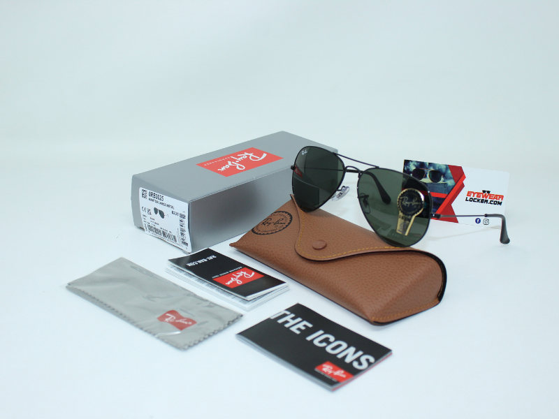Ray Ban Aviador RB3025 Black Verde G-15 Clásica / 58mm - Imagen 8