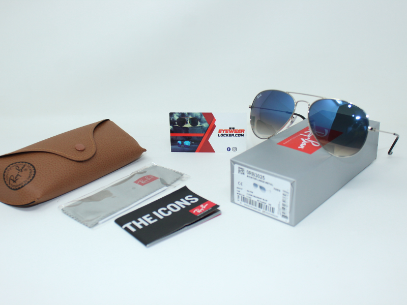 Ray Ban Aviador RB3025 Blue Claro Degradada - Imagen 7
