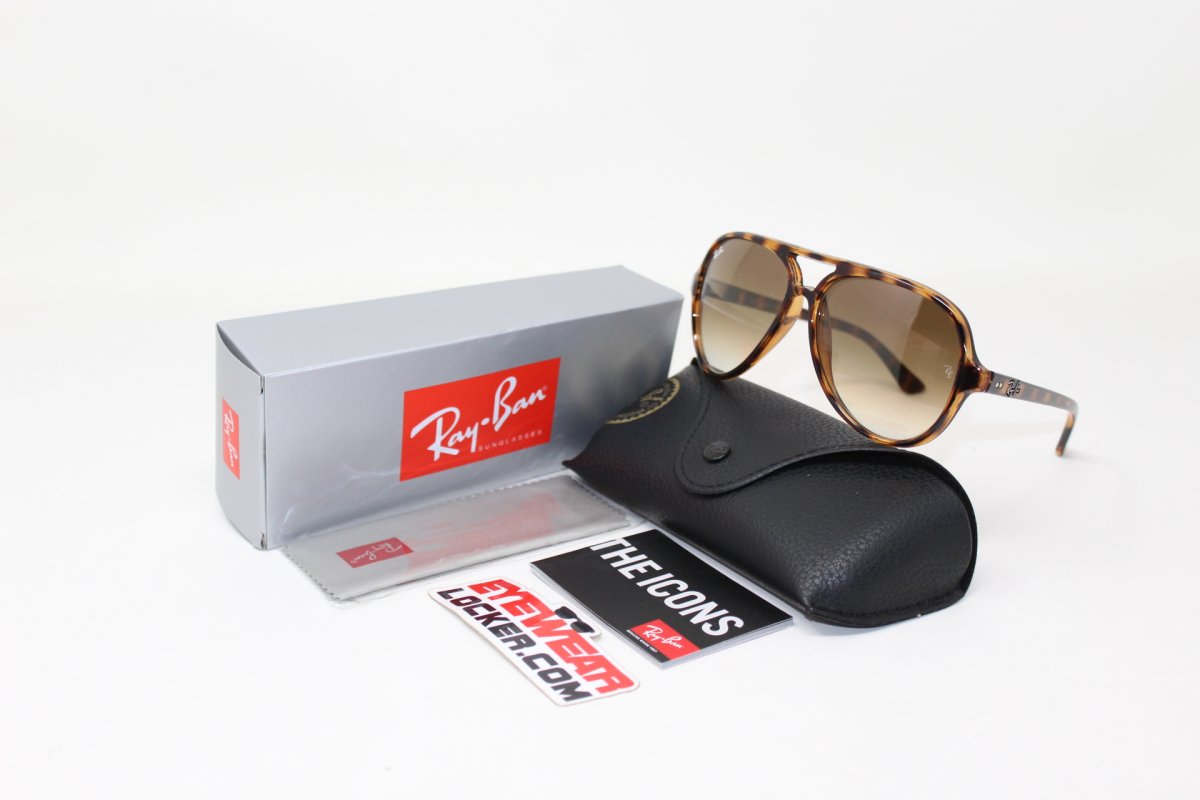 Ray Ban Cats 5000 RB4125 Polished Light Havana Café Degradado - Imagen 6