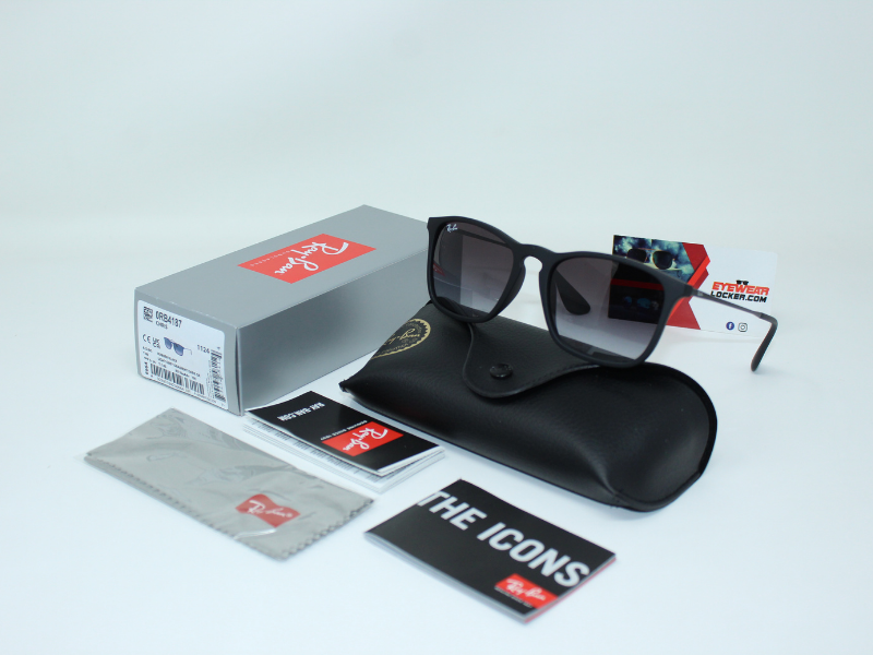 Ray Ban Chris RB4187 Matte Black Gris Degradada - Imagen 8
