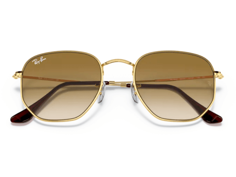 Ray Ban Hexagonal RB3548 Gold Brown Degradada – 51mm - Imagen 6