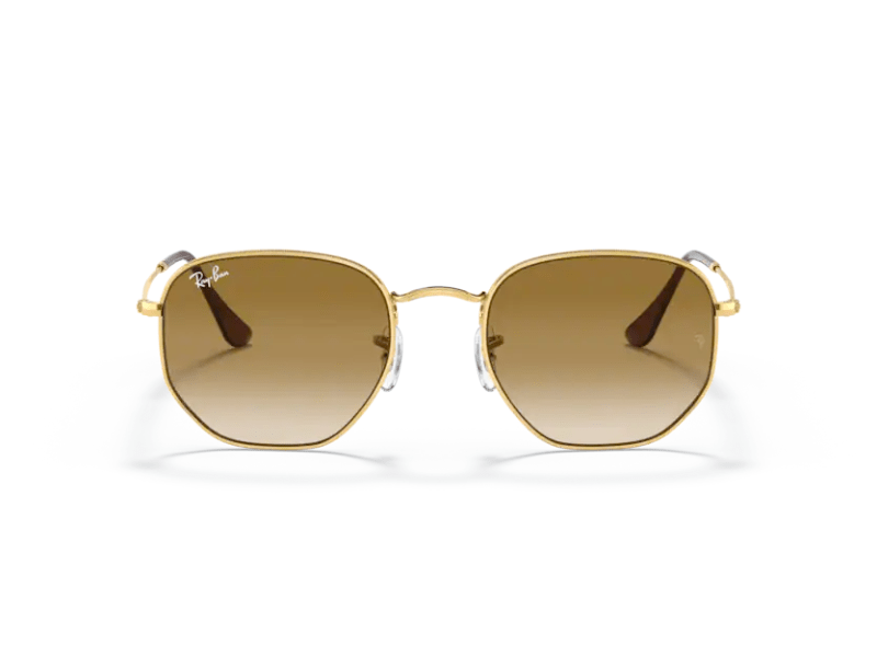 Ray Ban Hexagonal RB3548 Gold Brown Degradada – 51mm - Imagen 3