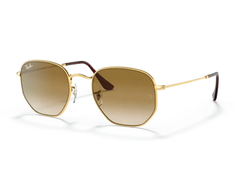 Ray Ban Hexagonal RB3548 Gold Brown Degradada – 51mm - Imagen 4