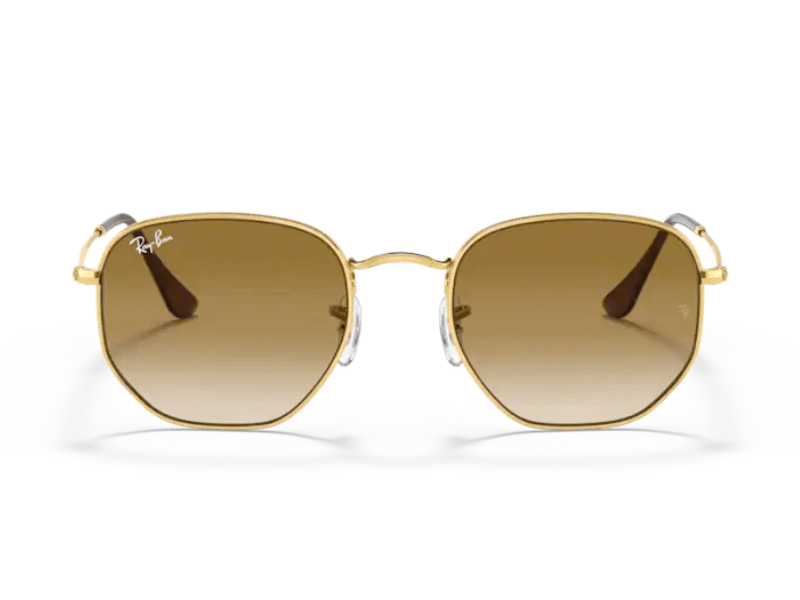 Ray Ban Hexagonal RB3548 Gold Brown Degradada – 51mm - Imagen 5