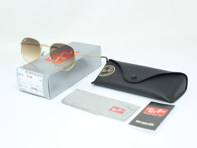 Ray Ban Hexagonal RB3548 Gold Brown Degradada – 51mm - Imagen 8