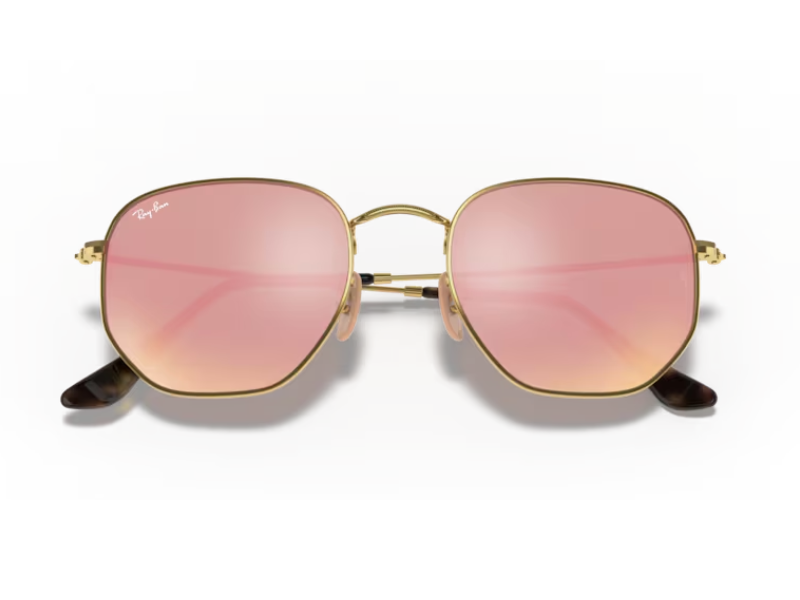 Ray Ban Hexagonal RB3548N Gold Copper Flash Metal - Imagen 5