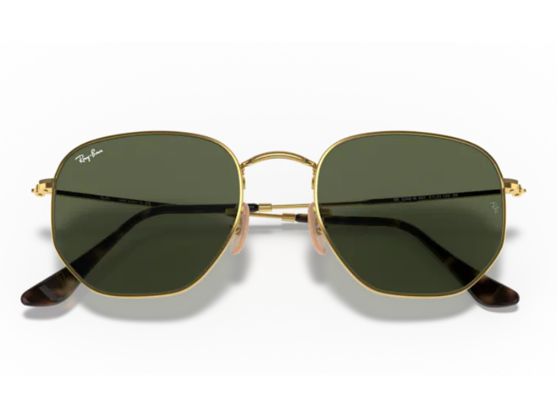 Ray Ban Hexagonal RB3548N Gold Verde G-15 Clásica – 51mm - Imagen 6