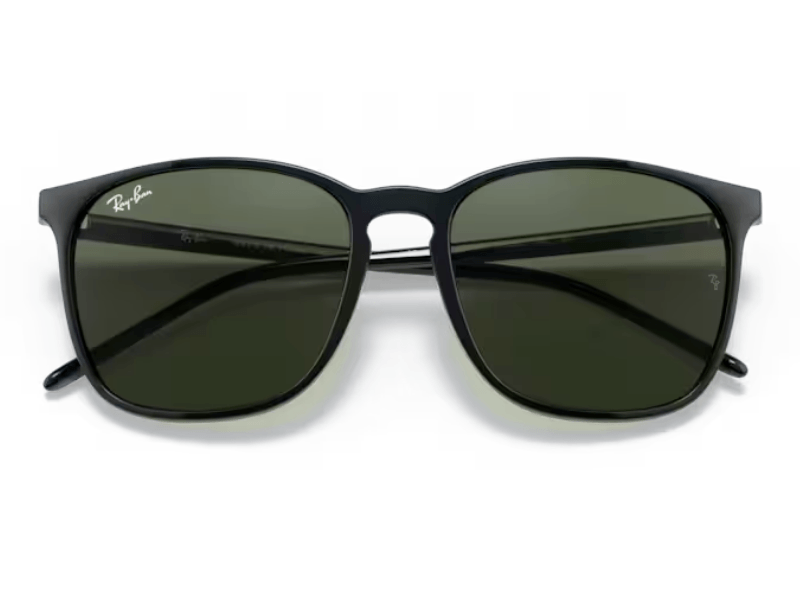 Ray Ban HighStreet RB4387 Negro Pulido Verde G-15 - Imagen 6