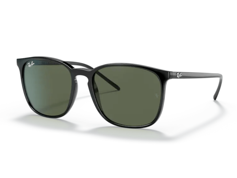 Ray Ban HighStreet RB4387 Negro Pulido Verde G-15 - Imagen 4