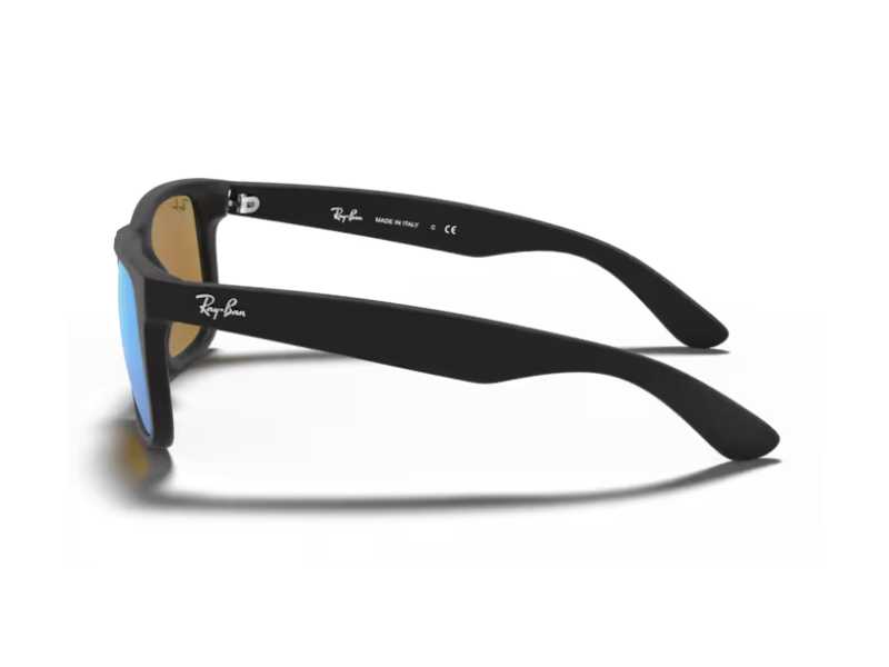 Ray Ban Justin RB4165 Matte Black Blue Espejada - Imagen 3