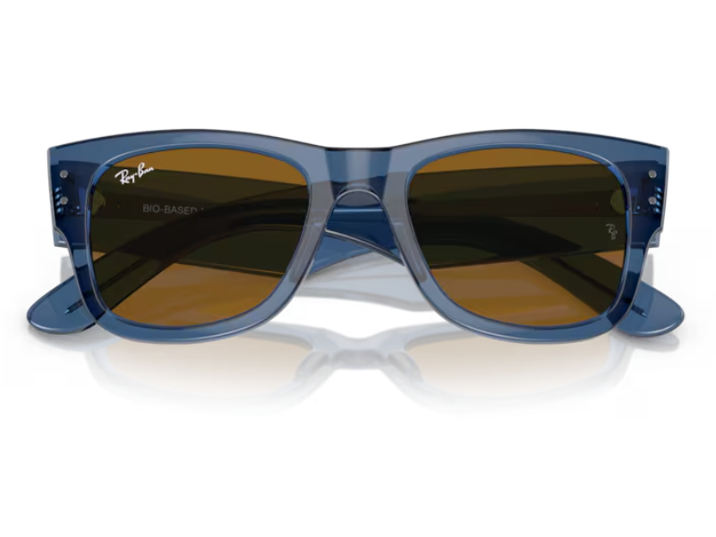 Ray Ban Mega Wayfarer RB0840S Azul Translucido Marron - Imagen 3