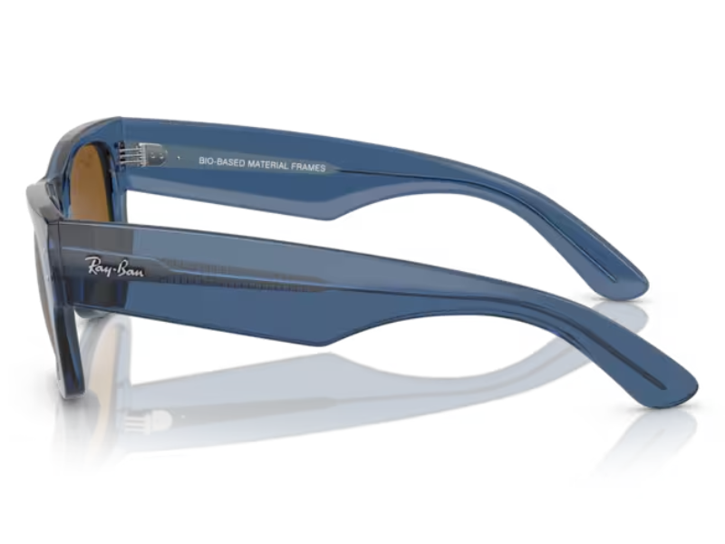 Ray Ban Mega Wayfarer RB0840S Azul Translucido Marron - Imagen 4